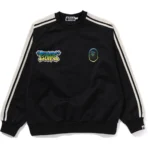 Bape Lux Sport Pattern Jacquard Crewneck Mens-Black