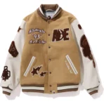 Bape Multi Motif Varsity Jacket Mens-Yellow