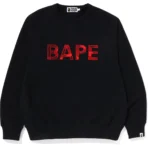 Bape Patch Relaxed Fit Crewneck Mens-Black