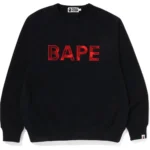 Bape Patch Relaxed Fit Crewneck Mens-Black