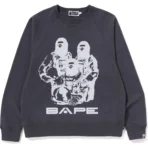 Bape Relaxed Fit Crewneck Mens-Gray