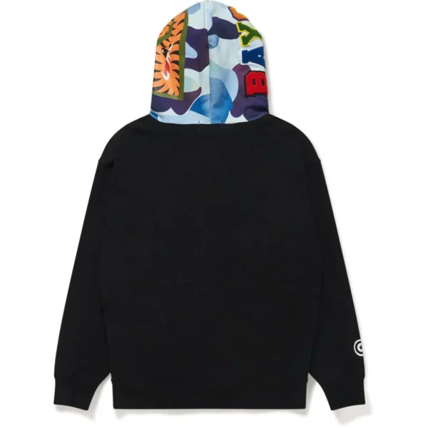 Bape X Bayc Shark Full Zip Hoodie Mens-Black