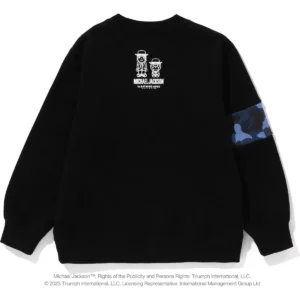 Bape X Michael Jackson Baby Milo Crewneck Kids-Black