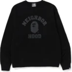 Bape X Neighbourhood Relaxed Fit Crewneck Mens-Black