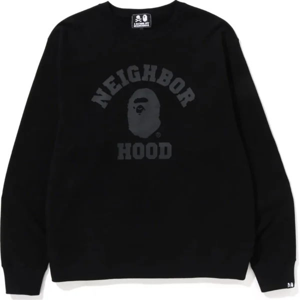 Bape X Neighbourhood Relaxed Fit Crewneck Mens-Black