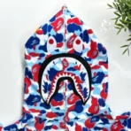 Bape X Psg Shark Full Zip Hoodie-Blue
