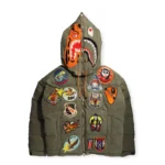 Bape X Readymade Tiger Shark Down Jacket-Green