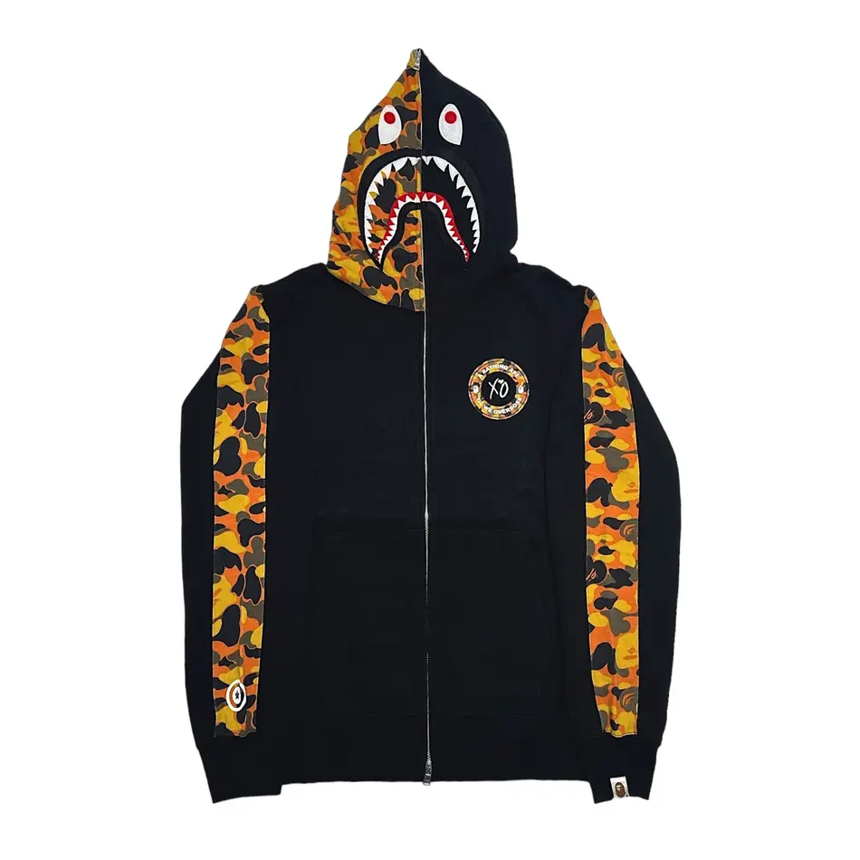Bape x XO Shark Full Zip Hoodie Camo Black Bape x XO Shark Full Zip Hoodie Camo Black