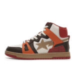 Bapesta Mid 93 Hi Shoes Brown Orange