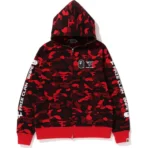 Bape® X Faze Clan Full Zip Hoodie-Red