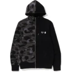 Bape® X Fred Perry Color Camo Zip Hoodie – Black