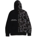 Bape® X Fred Perry Color Camo Zip Hoodie – Black