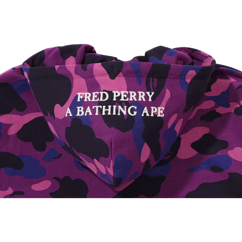 Bape® X Fred Perry Color Camo Zip Hoodie – Purple