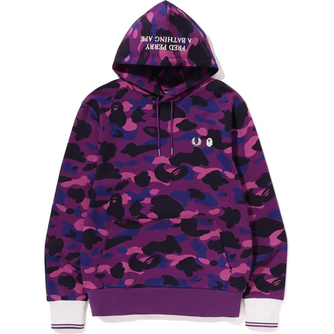 Bape® X Fred Perry Color Camo Zip Hoodie – Purple