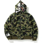 MM Bape Hoodie Down Jacket Mens-Green