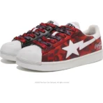 Skull Sta Bape X Coca-Cola Ladies-Red Shoes