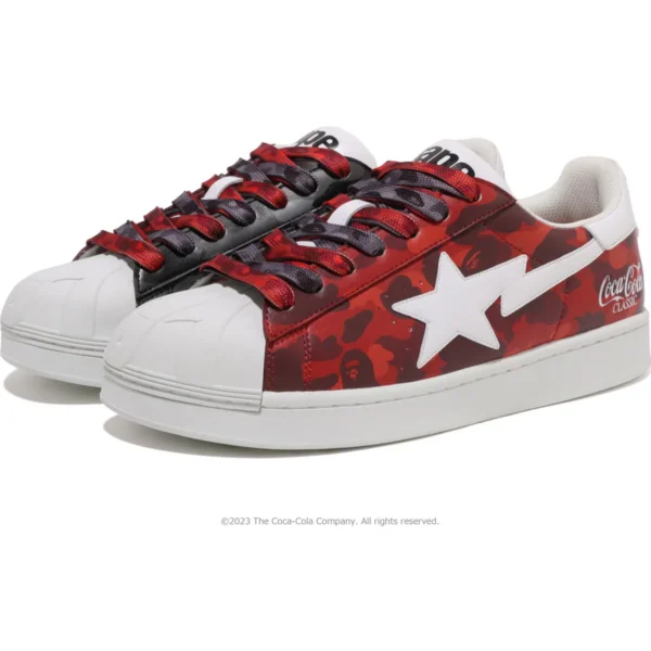 Skull Sta Bape X Coca-Cola Ladies-Red Shoes