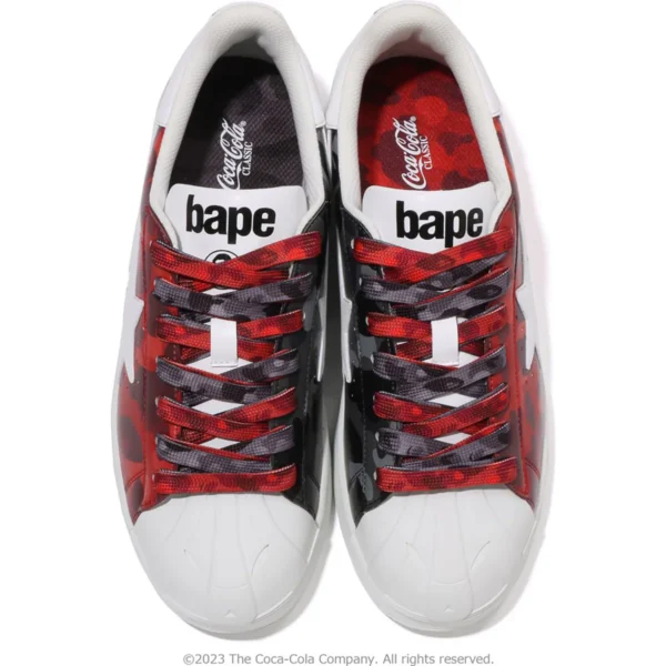 Skull Sta Bape X Coca-Cola Ladies-Red Shoes