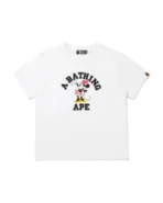 BAPE X Disney Minnie Mouse College Relaxed Mini Tee White
