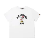 BAPE X Disney Minnie Mouse College Relaxed Mini Tee White