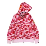 Bape ABC Camo 2nd Shark Full Zip Hoodie - Pink