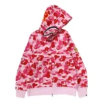 Bape ABC Camo 2nd Shark Full Zip Hoodie - Pink