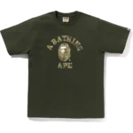 Bape Bitmap College Tee Mens-Army Green