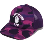 Bape Color Camo College Mesh Cap Mens - Purple
