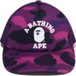 Bape Color Camo College Mesh Cap Mens - Purple