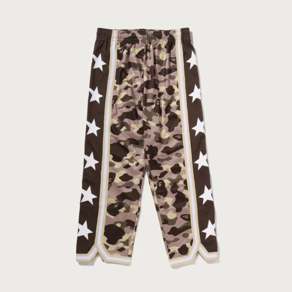 Bape Color Camo Mesh High Relaxed Fit Pants Mens