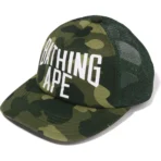 Bape Color Camo NYC Logo Mesh Cap Mens - Green