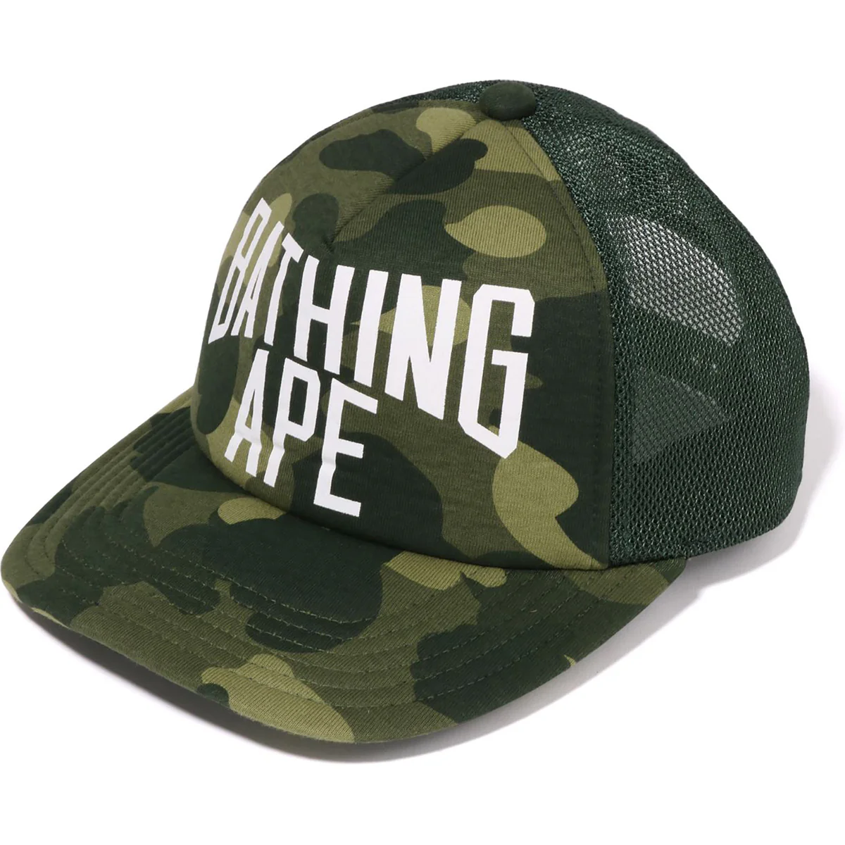 Bape Color Camo NYC Logo Mesh Cap Mens - Green Bape Color Camo NYC Logo Mesh Cap Mens - Green