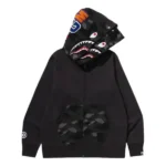 Bape Color Camo Shark Full Zip Double Hoodie