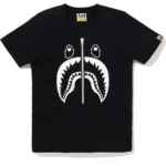 Bape Crystal Stone Shark Tee Ladies-Black
