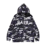 Bape Glitch Woodland Camo Full Zip Hoodie