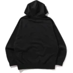 Bape Hoodie Metallic Yarn Pullover Hoodie Mens-Black