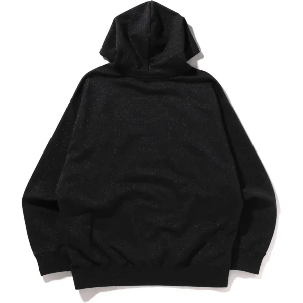 Bape Hoodie Metallic Yarn Pullover Hoodie Mens-Black