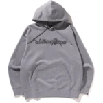 Bape Hoodie Metallic Yarn Pullover Hoodie Mens-Grey