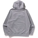 Bape Hoodie Metallic Yarn Pullover Hoodie Mens-Grey