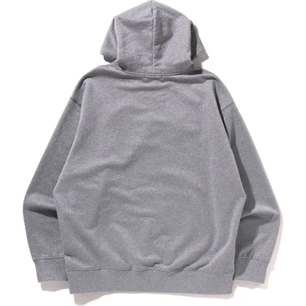 Bape Hoodie Metallic Yarn Pullover Hoodie Mens-Grey
