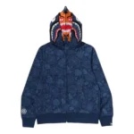 Bape Japanese Art Camo Double Tiger Shark Full Zip Hoodie