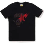 Bape Leopard Ape Face Sta Tee - Black