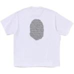 Bape Lux Sport Pattern Ape Head Relaxed Fit Tee Mens-White