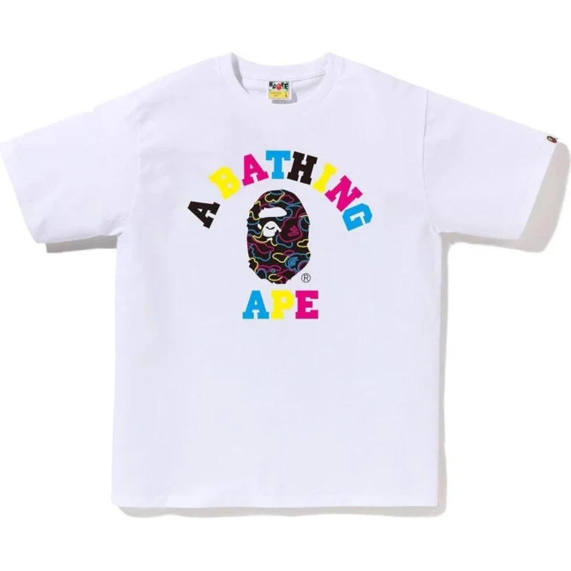 Bape Neon Camo College Tee Bape Neon Camo College Tee