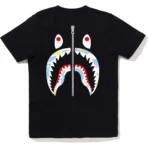 Bape New Multi Camo Wgm Shark Tee Ladies-Black