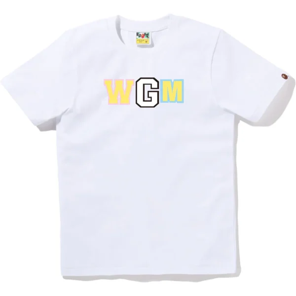 Bape New Multi Camo Wgm Shark Tee Ladies-White