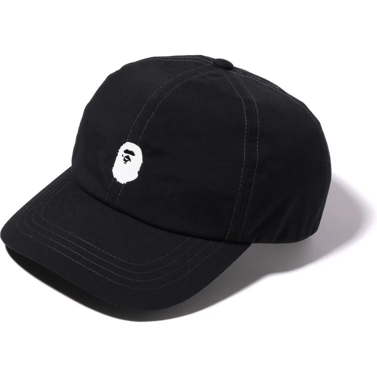Bape One Point Panel Cap Mens - Black front Bape One Point Panel Cap Mens - Black
