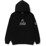 Bape Patched Oversized Pullover Hoodie - Black