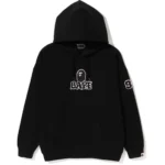 Bape Patched Oversized Pullover Hoodie - Black