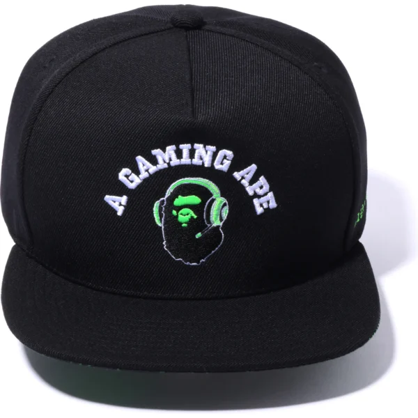 Bape Razer X a Bathing Ape Snap Back Cap Mens Black